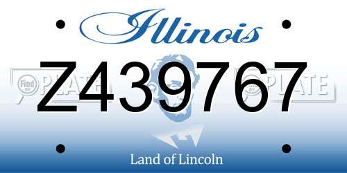 Z439767 Illinois License Plate