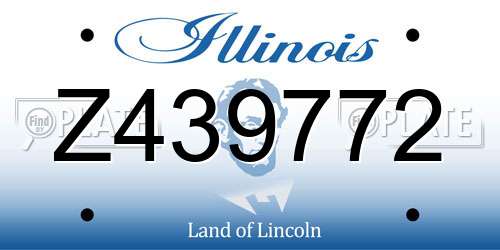 Z439772 Illinois License Plate