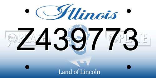 Z439773 Illinois License Plate