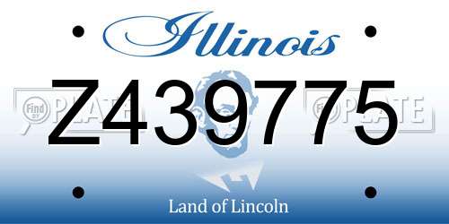 Z439775 Illinois License Plate