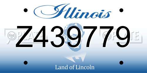Z439779 Illinois License Plate