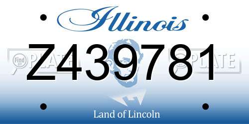 Z439781 Illinois License Plate