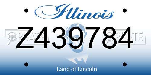 Z439784 Illinois License Plate