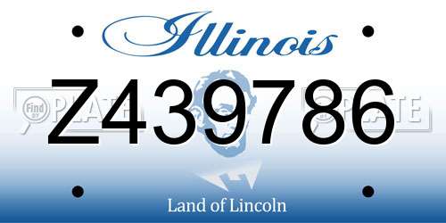 Z439786 Illinois License Plate