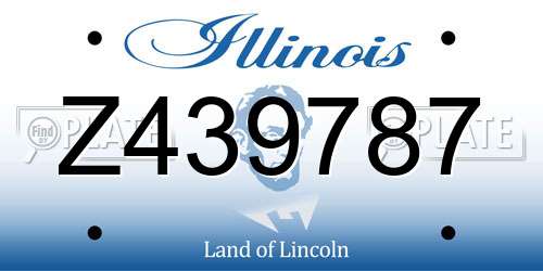 Z439787 Illinois License Plate