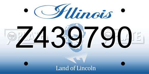Z439790 Illinois License Plate