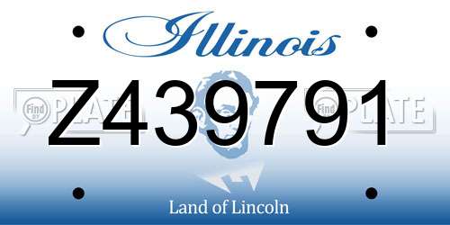 Z439791 Illinois License Plate