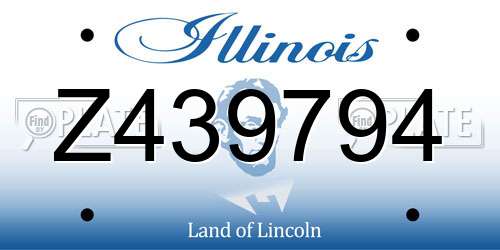 Z439794 Illinois License Plate