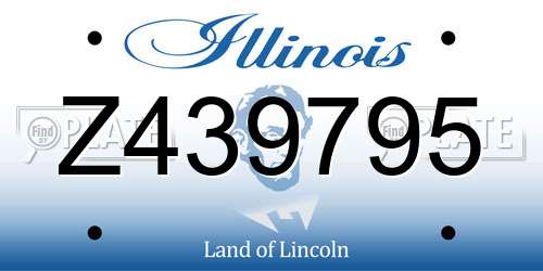 Z439795 Illinois License Plate