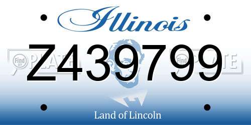 Z439799 Illinois License Plate