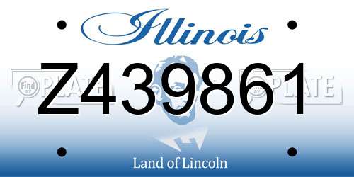Z439861 Illinois License Plate