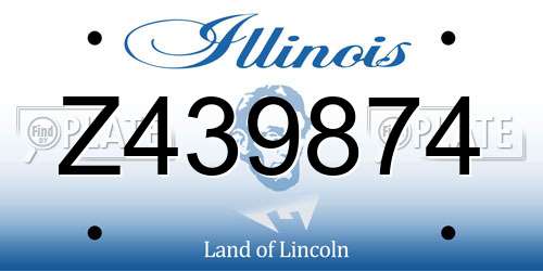 Z439874 Illinois License Plate