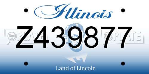 Z439877 Illinois License Plate