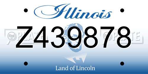 Z439878 Illinois License Plate