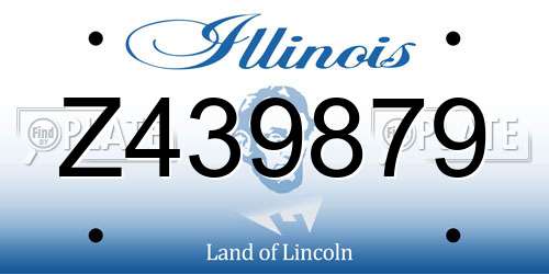 Z439879 Illinois License Plate