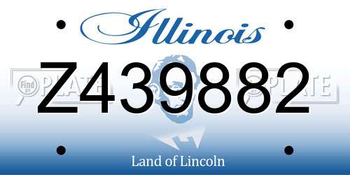 Z439882 Illinois License Plate