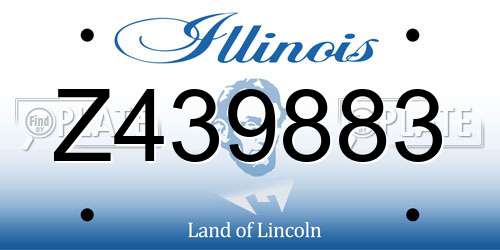 Z439883 Illinois License Plate