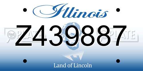 Z439887 Illinois License Plate