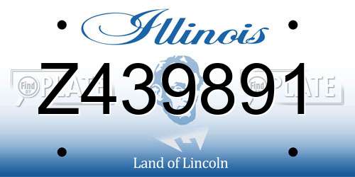 Z439891 Illinois License Plate