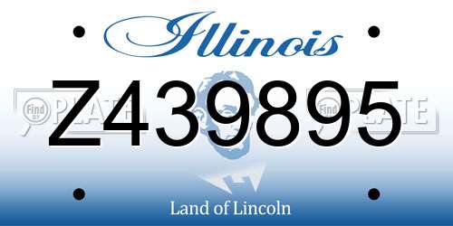 Z439895 Illinois License Plate