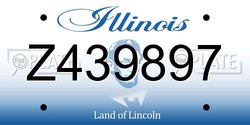 Z439897 Illinois License Plate