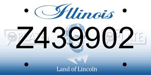 Z439902 Illinois License Plate