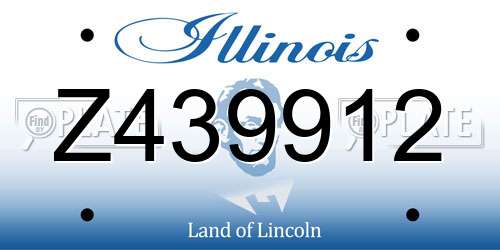 Z439912 Illinois License Plate