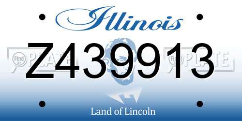 Z439913 Illinois License Plate