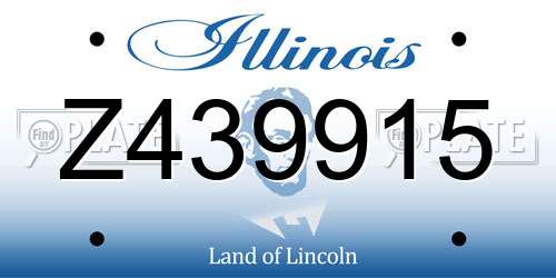 Z439915 Illinois License Plate