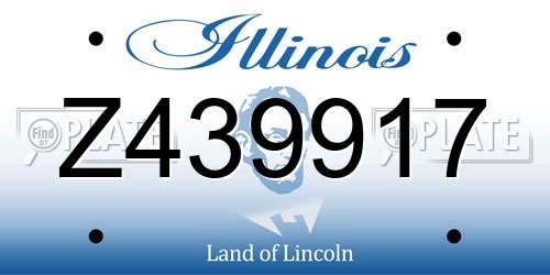 Z439917 Illinois License Plate