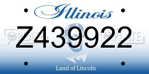 Z439922 Illinois License Plate