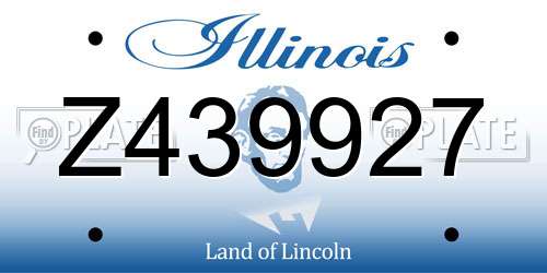Z439927 Illinois License Plate