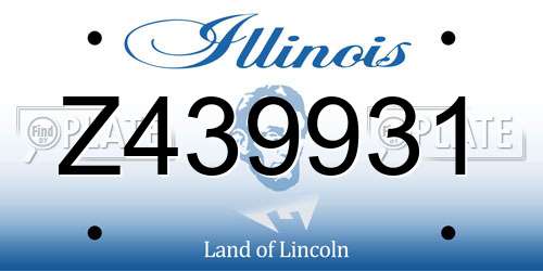 Z439931 Illinois License Plate