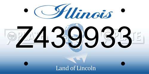 Z439933 Illinois License Plate