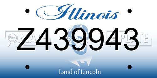 Z439943 Illinois License Plate
