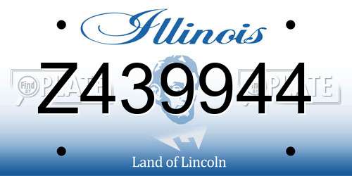 Z439944 Illinois License Plate