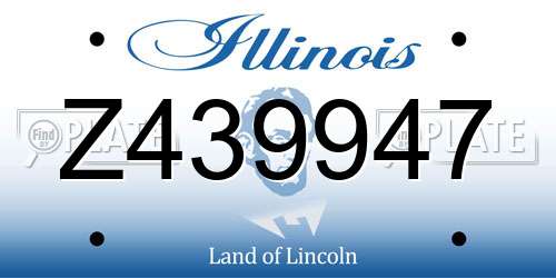 Z439947 Illinois License Plate
