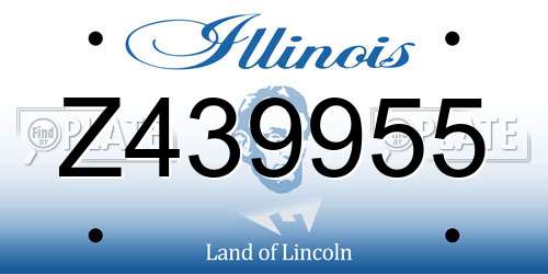 Z439955 Illinois License Plate