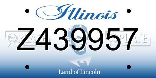 Z439957 Illinois License Plate