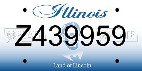 Z439959 Illinois License Plate