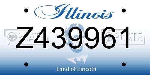 Z439961 Illinois License Plate
