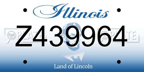 Z439964 Illinois License Plate