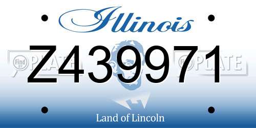 Z439971 Illinois License Plate