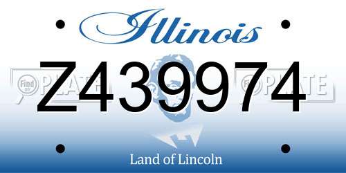 Z439974 Illinois License Plate