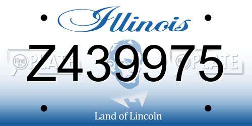 Z439975 Illinois License Plate