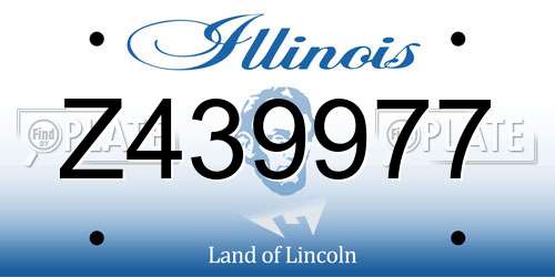 Z439977 Illinois License Plate