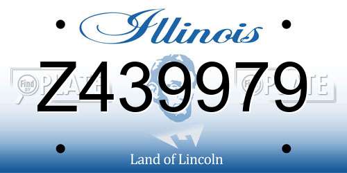 Z439979 Illinois License Plate