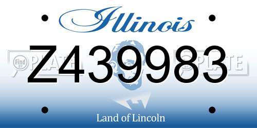 Z439983 Illinois License Plate
