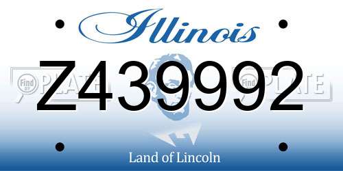 Z439992 Illinois License Plate