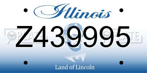 Z439995 Illinois License Plate